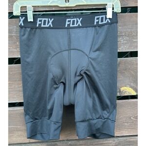 Fox Racing Cycling Shorts Mens Small Black Padded Chamois Liner Nylon Blend MTB